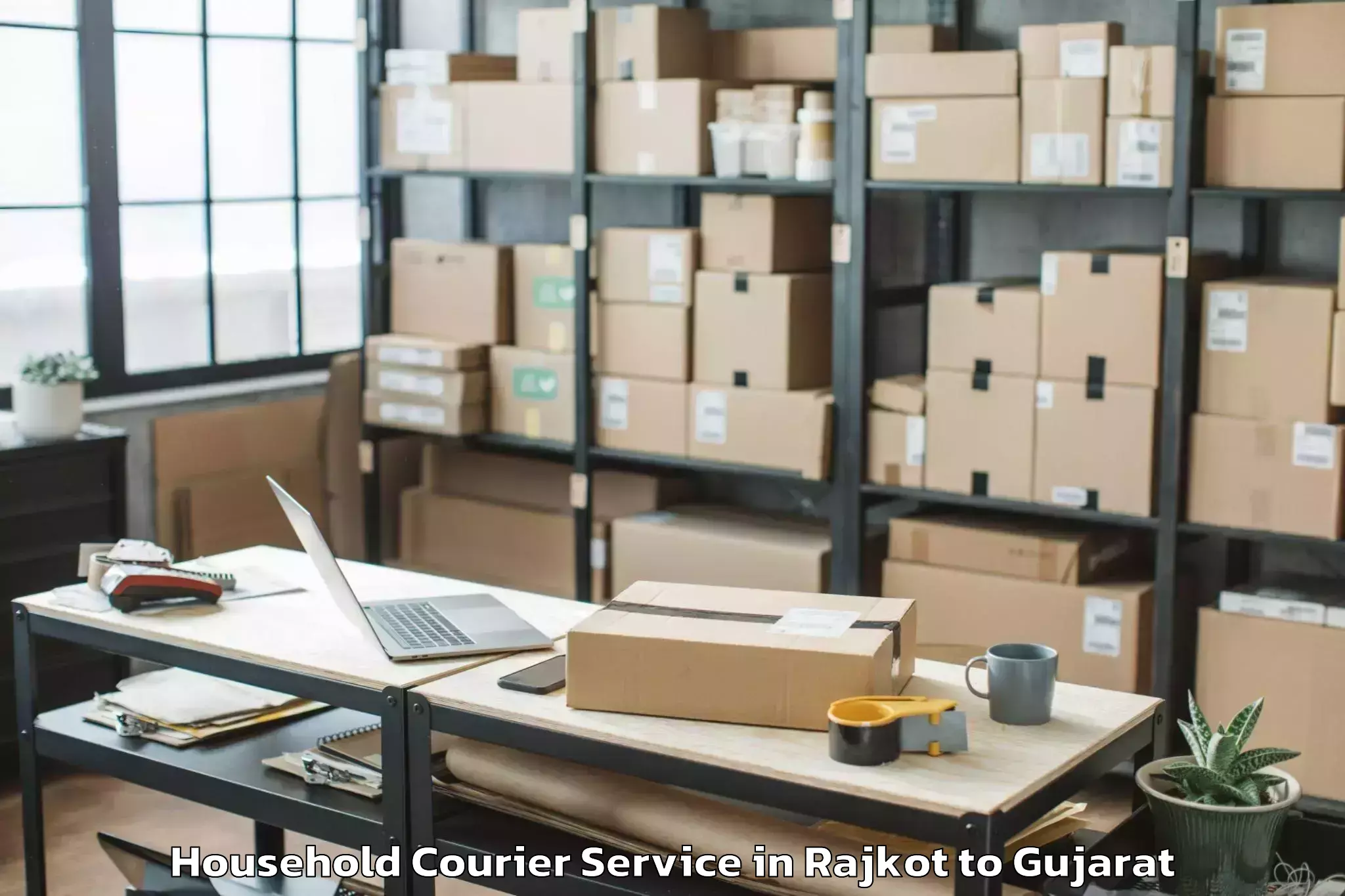 Reliable Rajkot to Garbada Household Courier